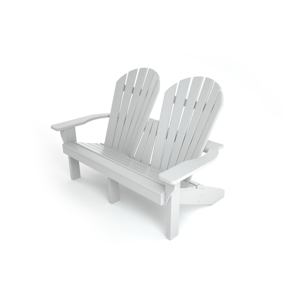Frog Furnishings White Riveria Adirondack Love Seat PB ADRIVWHI - main
